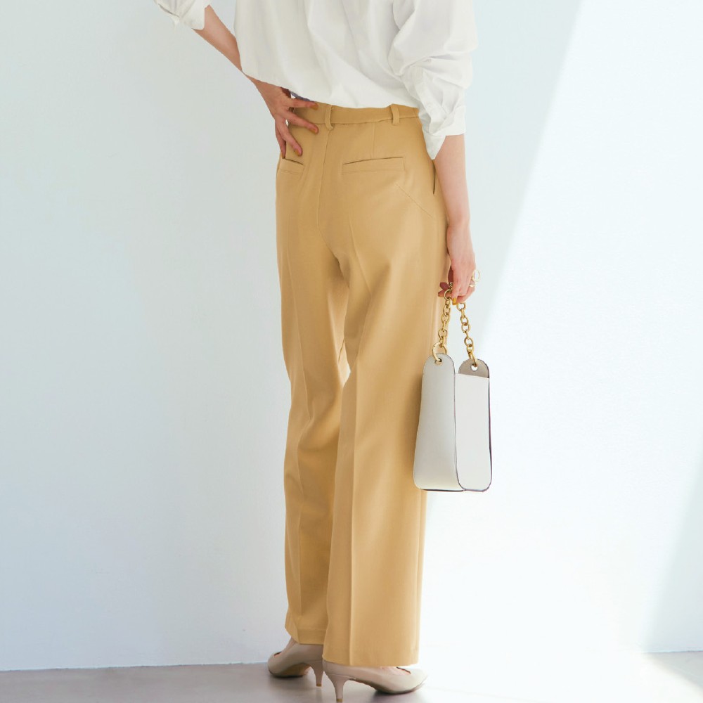 【スタイルノート/StyleNote】後ろ姿すっきりキレイワイドパンツ(丈が選べる) 【TV newsおかえり で着用されました】