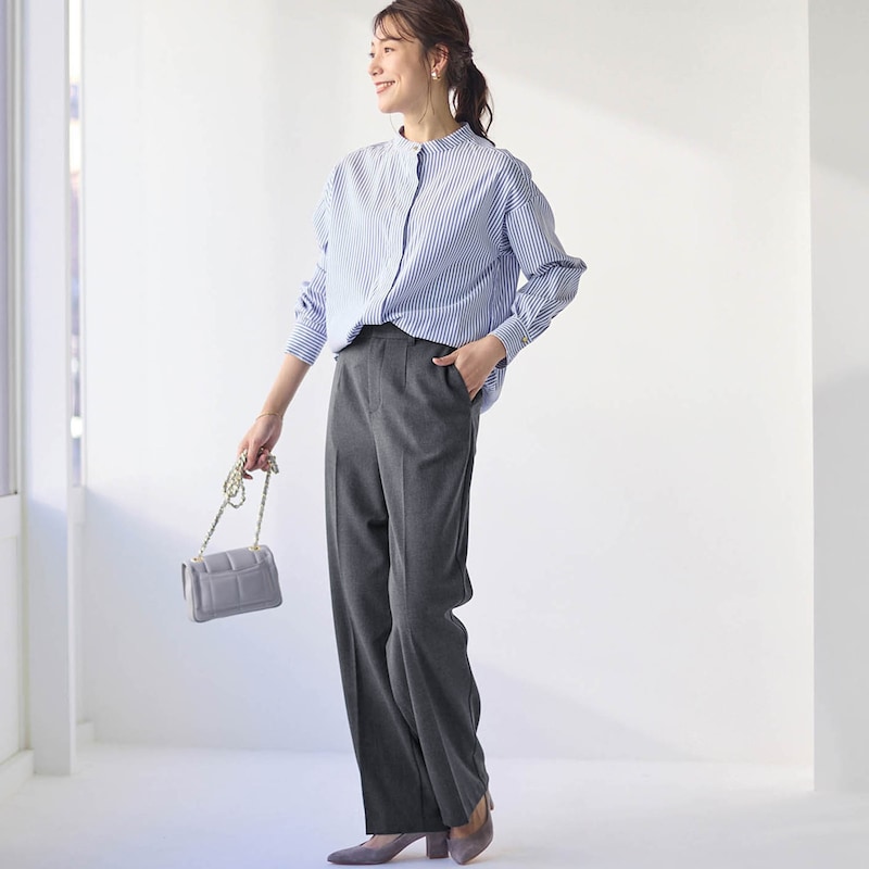モデル身長170cm／M・股下70cm　※写真は撮影用のため股下+6cmになります。