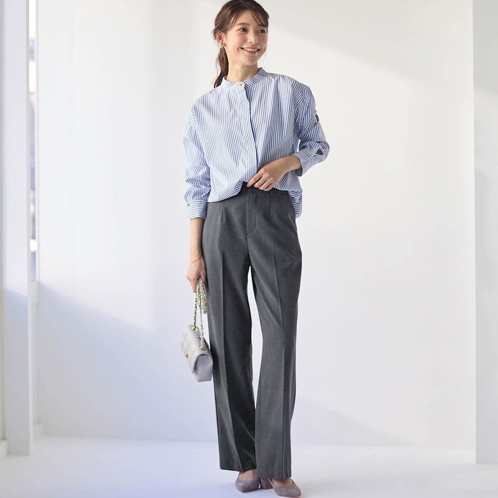 モデル身長170cm／M・股下70cm　※写真は撮影用のため股下+6cmになります。