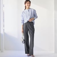モデル身長170cm／M・股下70cm　※写真は撮影用のため股下+6cmになります。