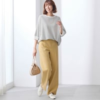 モデル身長169cm／M・股下70cm　※写真は撮影用のため股下+6cmになります。