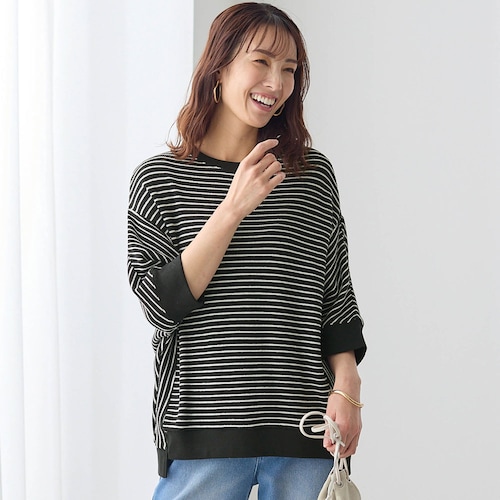 【新色追加】 表情のある綿混ワイドカットソー