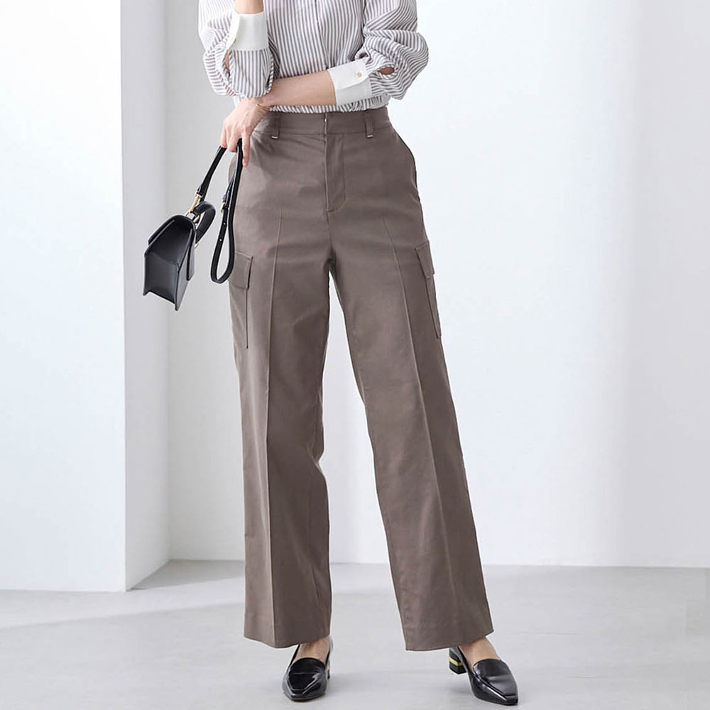 【エスエヌ バイ スタイルノート/SN by StyleNote】リヨセル混ワイドカーゴパンツ(丈が選べる)