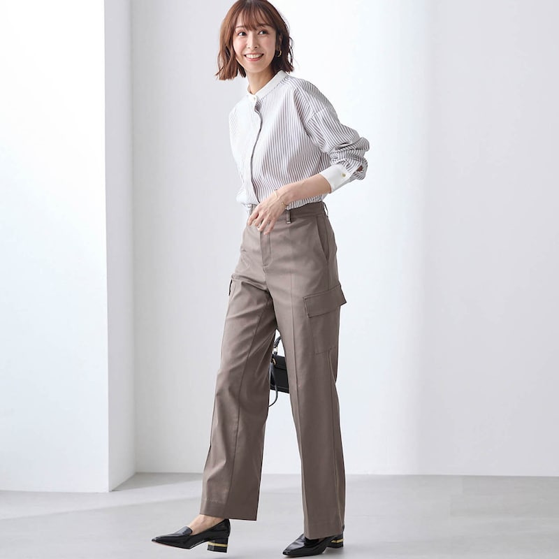 モデル身長169cm／M・股下70cm　※写真は撮影用のため股下+6cmになります。