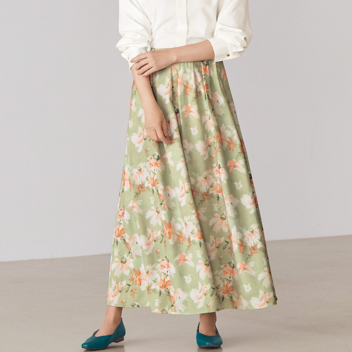 【スタイルノート/StyleNote】プリントタックフレアスカート