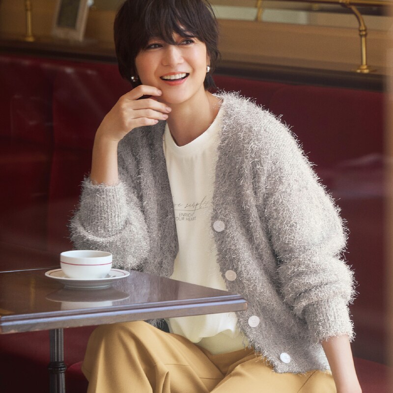 ヘアリーVネックカーディガン(スタイルノート/StyleNote)｜通販の  