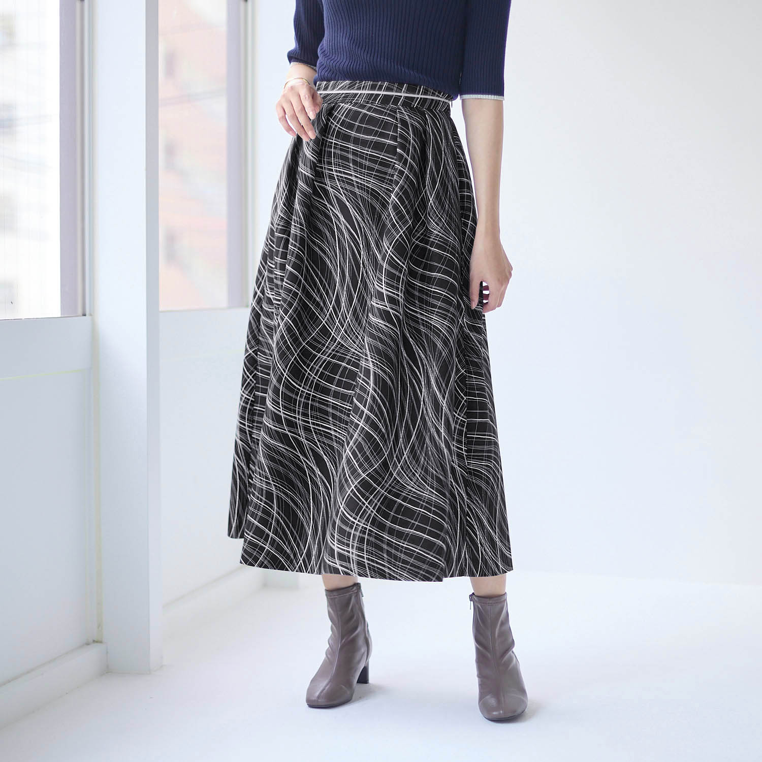 【スタイルノート/StyleNote】チェック柄プリントスカート