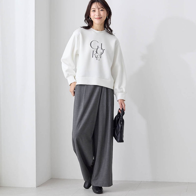 モデル身長170cm／M ※写真は撮影用のため股下+6cmになります。