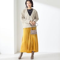 モデル身長168cm／M・総丈85cm ※写真は撮影用のため総丈+6cmになります。