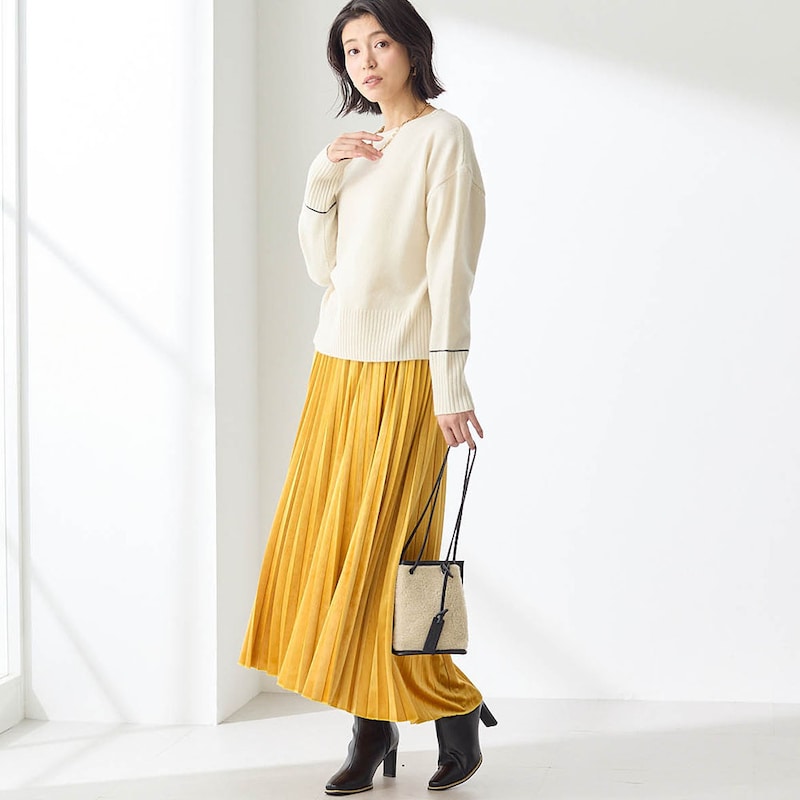 モデル身長168cm／M・総丈85cm ※写真は撮影用のため総丈+6cmになります。