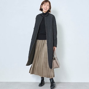 モデル身長169cm／M・総丈85cm ※写真は撮影用のため総丈+6cmになります。
