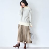 モデル身長168cm／M・総丈85cm ※写真は撮影用のため総丈+6cmになります。