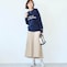 モデル身長169cm／M・総丈85cm ※写真は撮影用のため総丈+6cmになります。