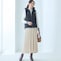 モデル身長173cm／M・総丈85cm ※写真は撮影用のため総丈＋6cmになります。