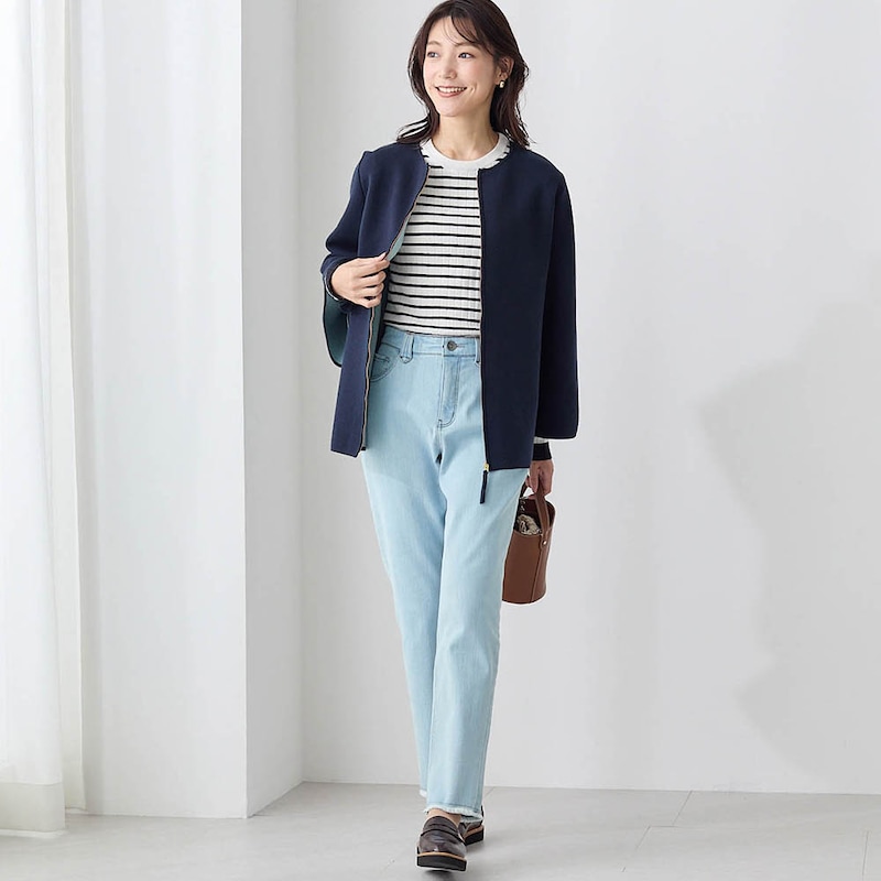モデル身長170cm／64-91・股下68cm ※写真は撮影用のため股下+7cmになります。