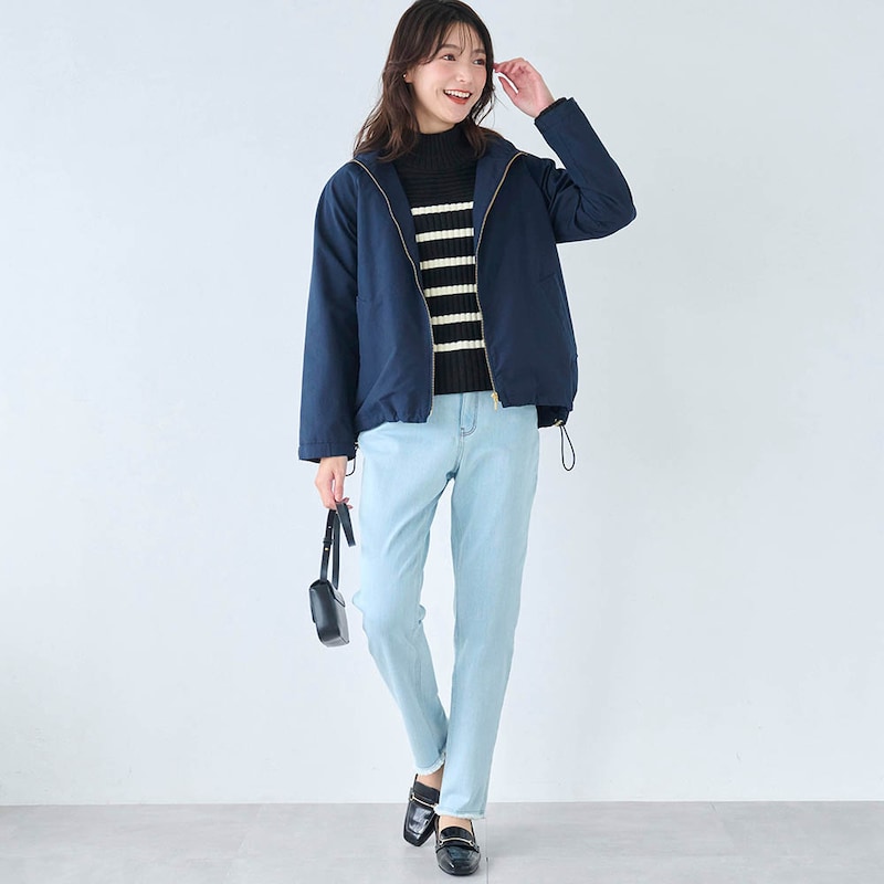 モデル身長170cm／64-91・股下68cm ※写真は撮影用のため股下+7cmになります。