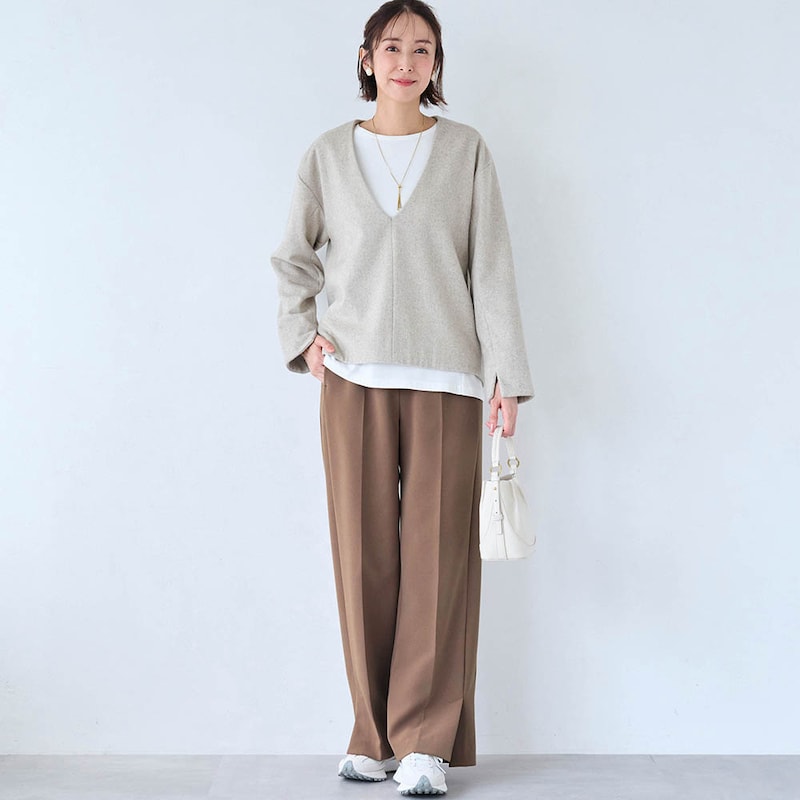 モデル身長169cm／M・股下66cm ※写真は撮影用のため股下+7cmになります。