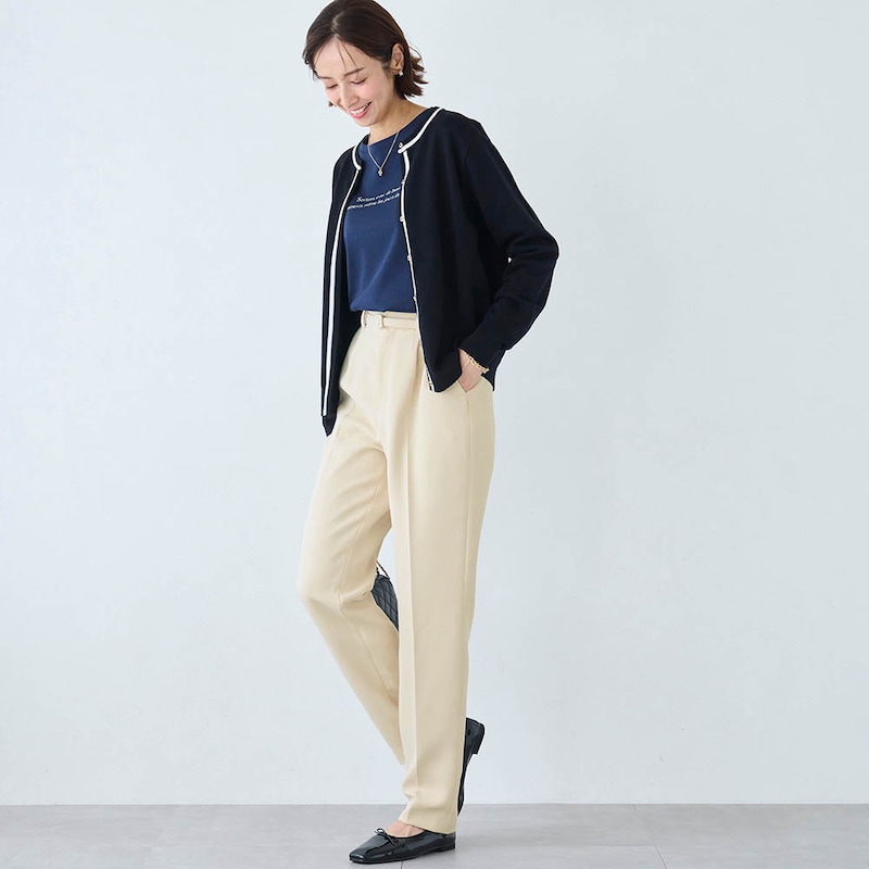 モデル身長169cm／M・股下68cm ※写真は撮影用のため股下+7cmになります。