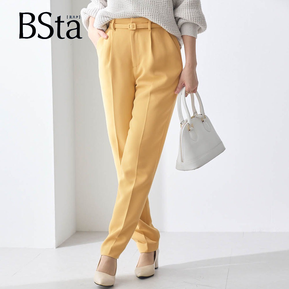 【スタイルノート/StyleNote】【BSta】ベルト付テーパードパンツ【レギュラー】