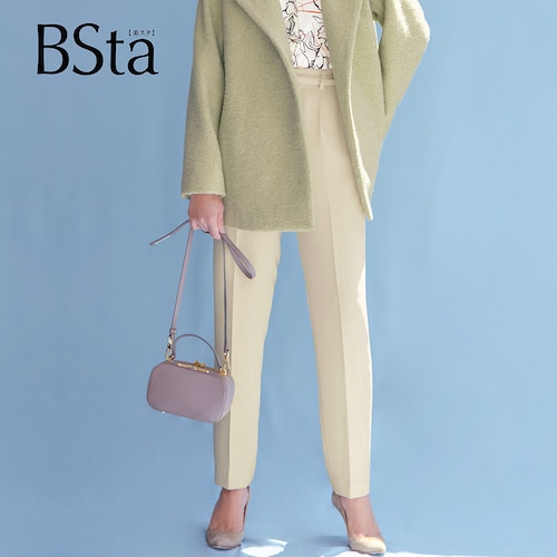 【BSta】ベルト付テーパードパンツ【レギュラー】