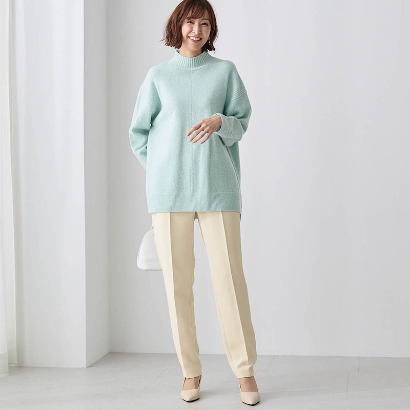 モデル身長169cm／M・股下68cm ※写真は撮影用のため股下+7cmになります。