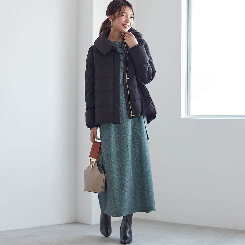 モデル身長170cm／M ※写真は撮影用のため着丈+10cmになります。