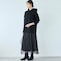 モデル身長170cm／M ※写真は撮影用のため総丈+8cmになります。