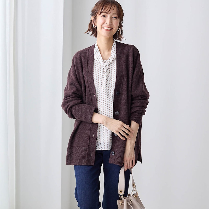 モデル身長169cm／M ＜ブラウン＞