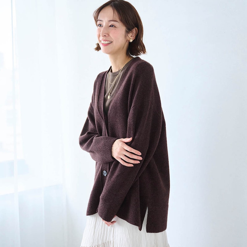 モデル身長169cm／M ＜ブラウン＞