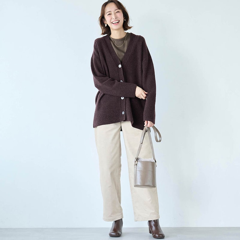モデル身長169cm／M ＜ブラウン＞