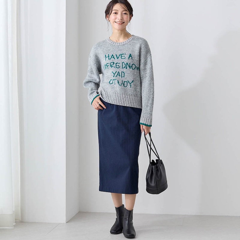 モデル身長170cm／M・総丈75cm ※写真は撮影用のため総丈+6cmになります。