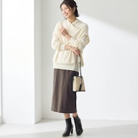 モデル身長168cm／M・総丈75cm ※写真は撮影用のため総丈+6cmになります。