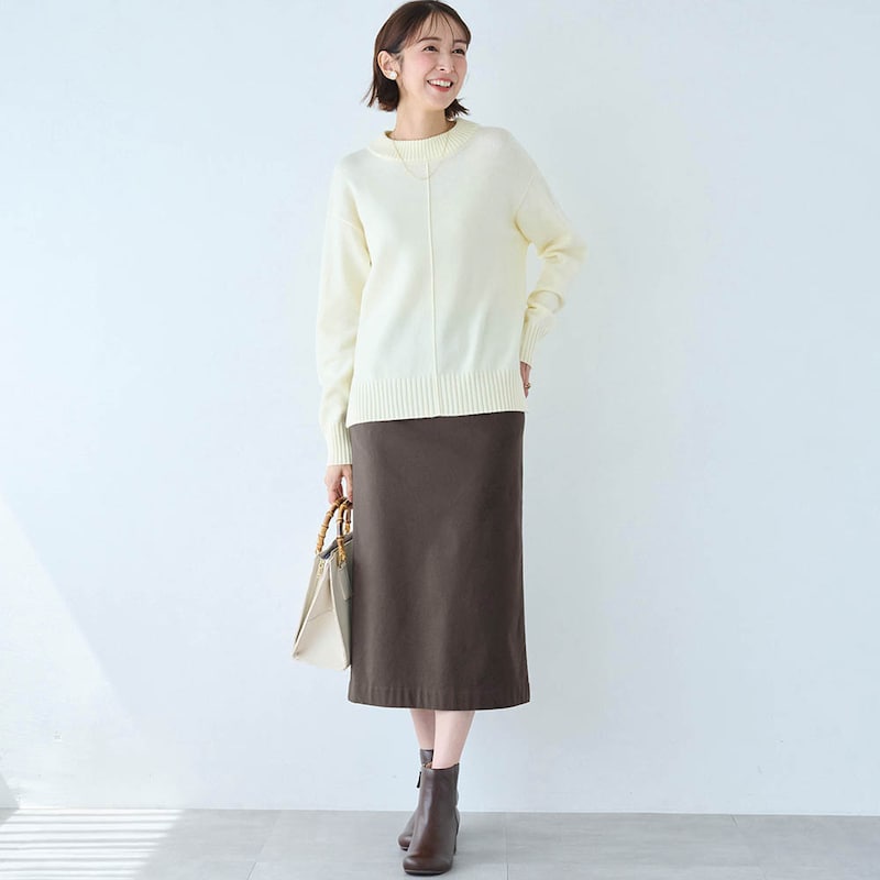 モデル身長169cm／M・総丈75cm ※写真は撮影用のため総丈+6cmになります。