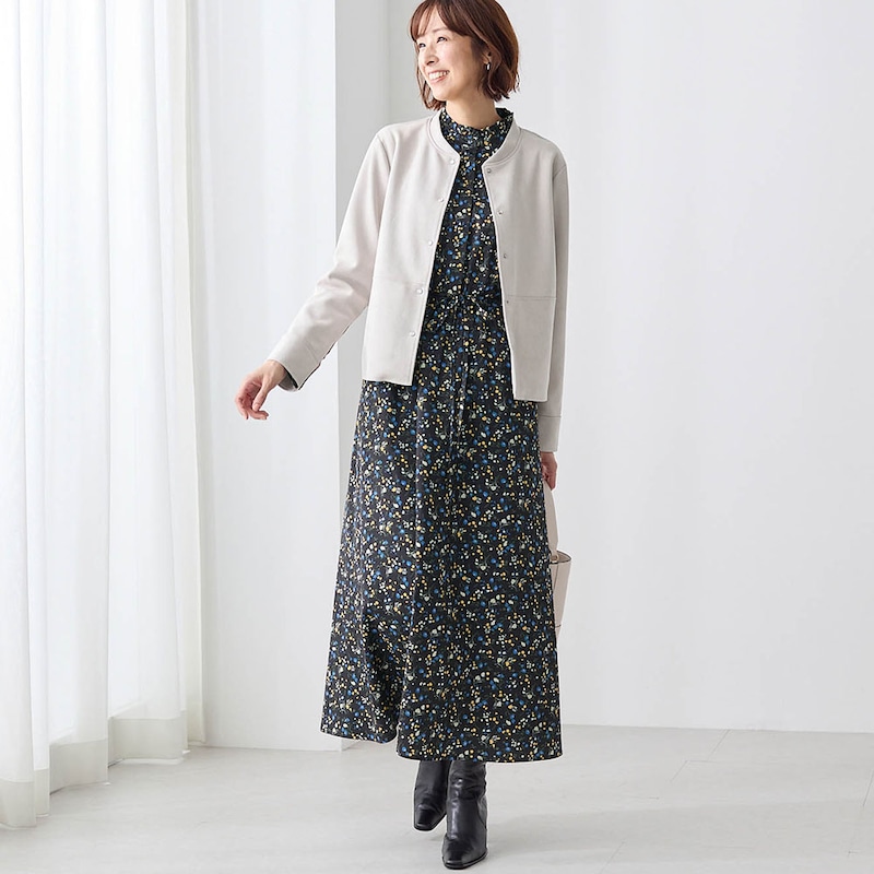 モデル身長169cm／M ※写真は撮影用のため着丈+9cmになります。
