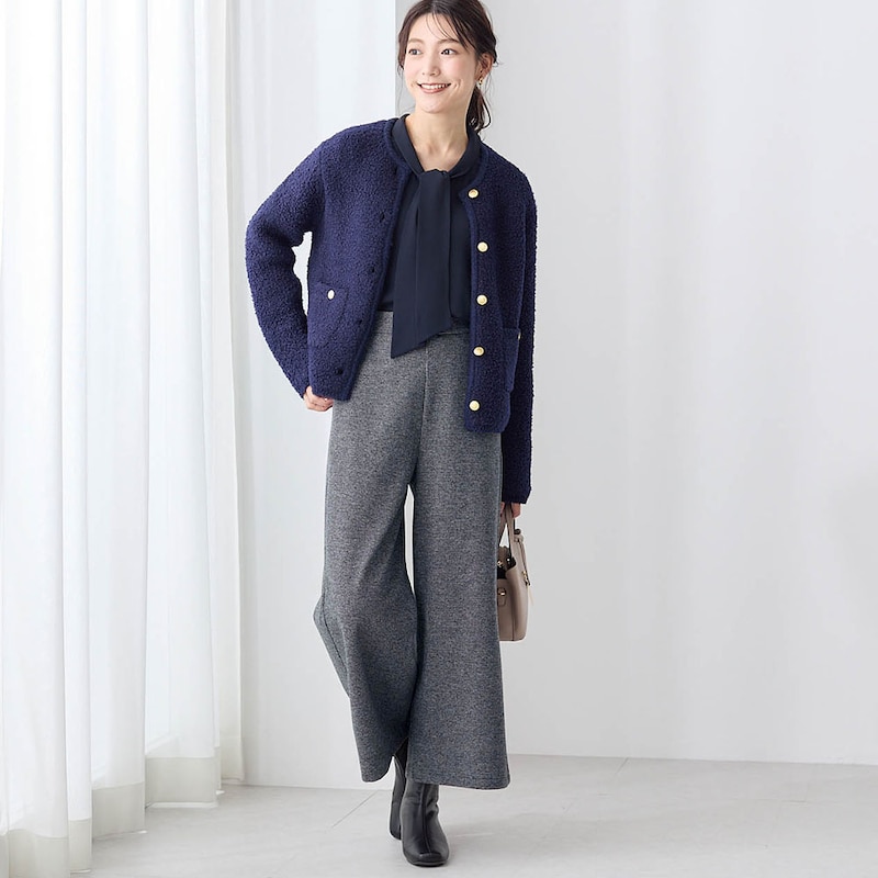 モデル身長170cm／M ※写真は撮影用のため股下+6cmになります。
