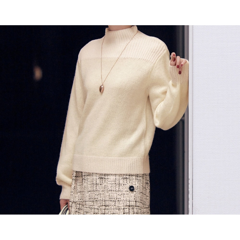 【エスエヌ バイ スタイルノート/SN by StyleNote】編地切替えニット