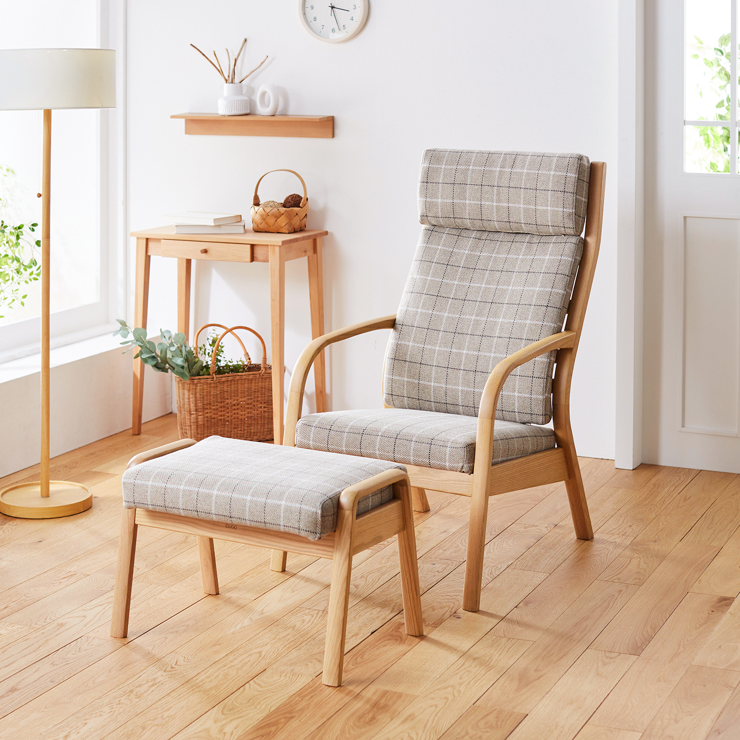 【ベルメゾン】【受注生産】31色から生地が選べるハイバックイージーチェア [日本製]