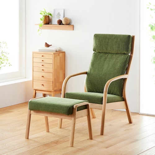 【受注生産】31色から生地が選べるハイバックイージーチェア [日本製]