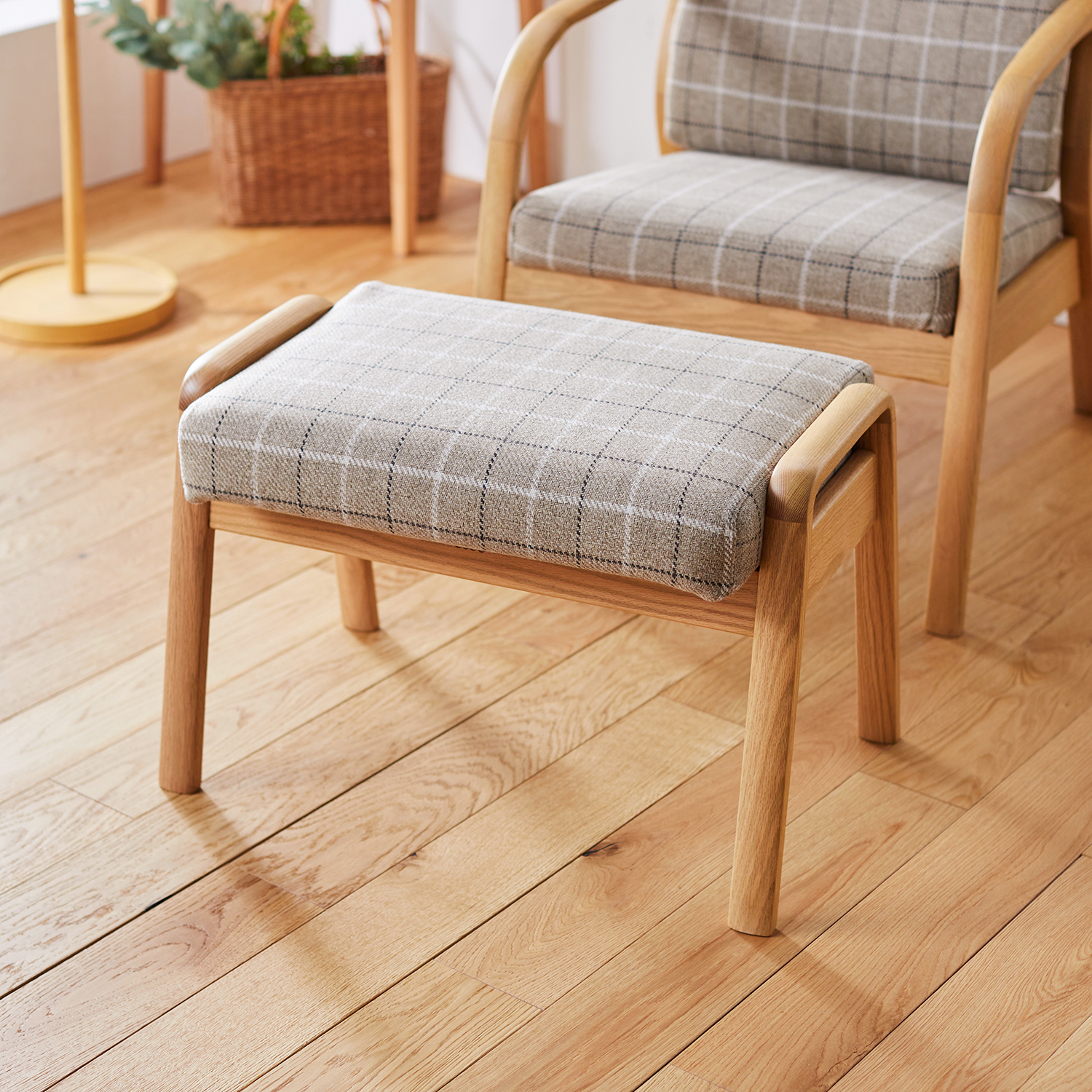 【ベルメゾン】【受注生産】31色から生地が選べるオットマン [日本製]