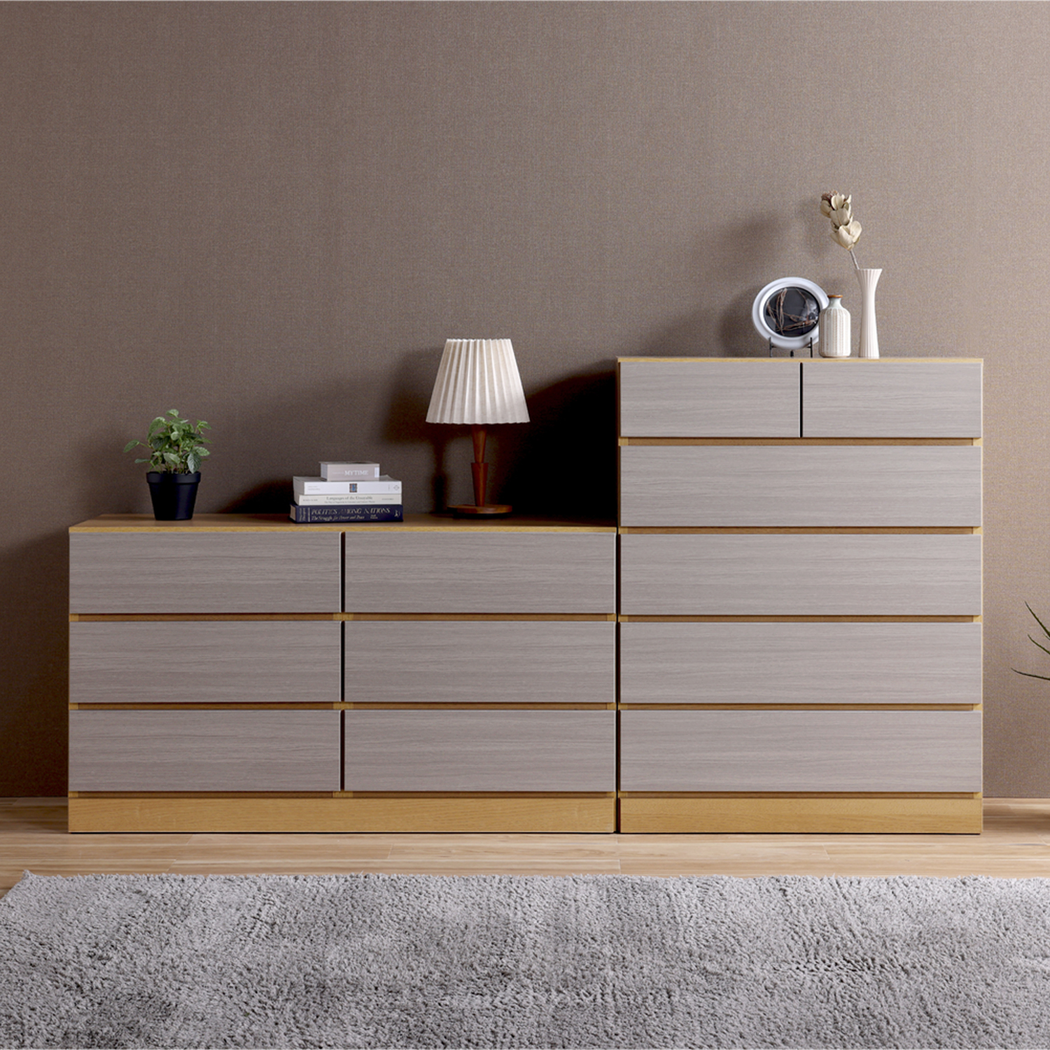 【ベルメゾン】ツートンカラーの衣類チェスト