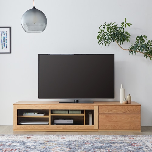 オーク材のユニットテレビ台【ASTER】 ＜幅60cm／幅90cm／幅120cm＞