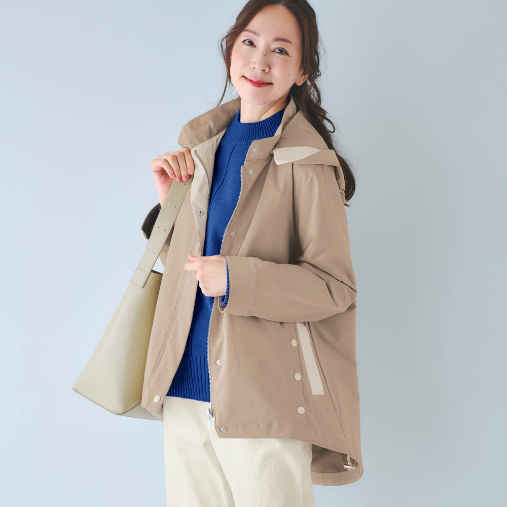 【ベルメゾン】配色フードジャケット