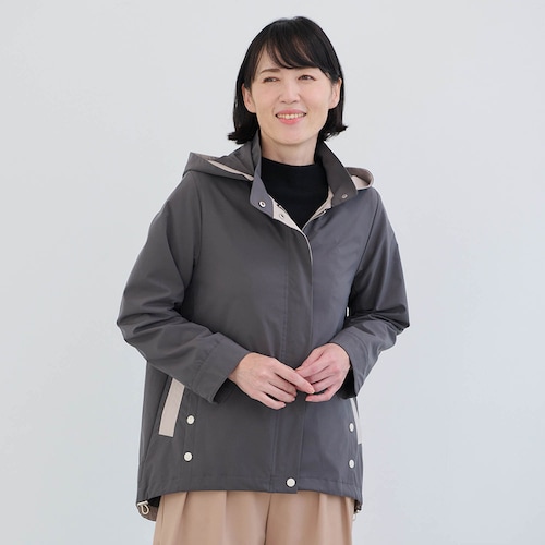 配色フードジャケット