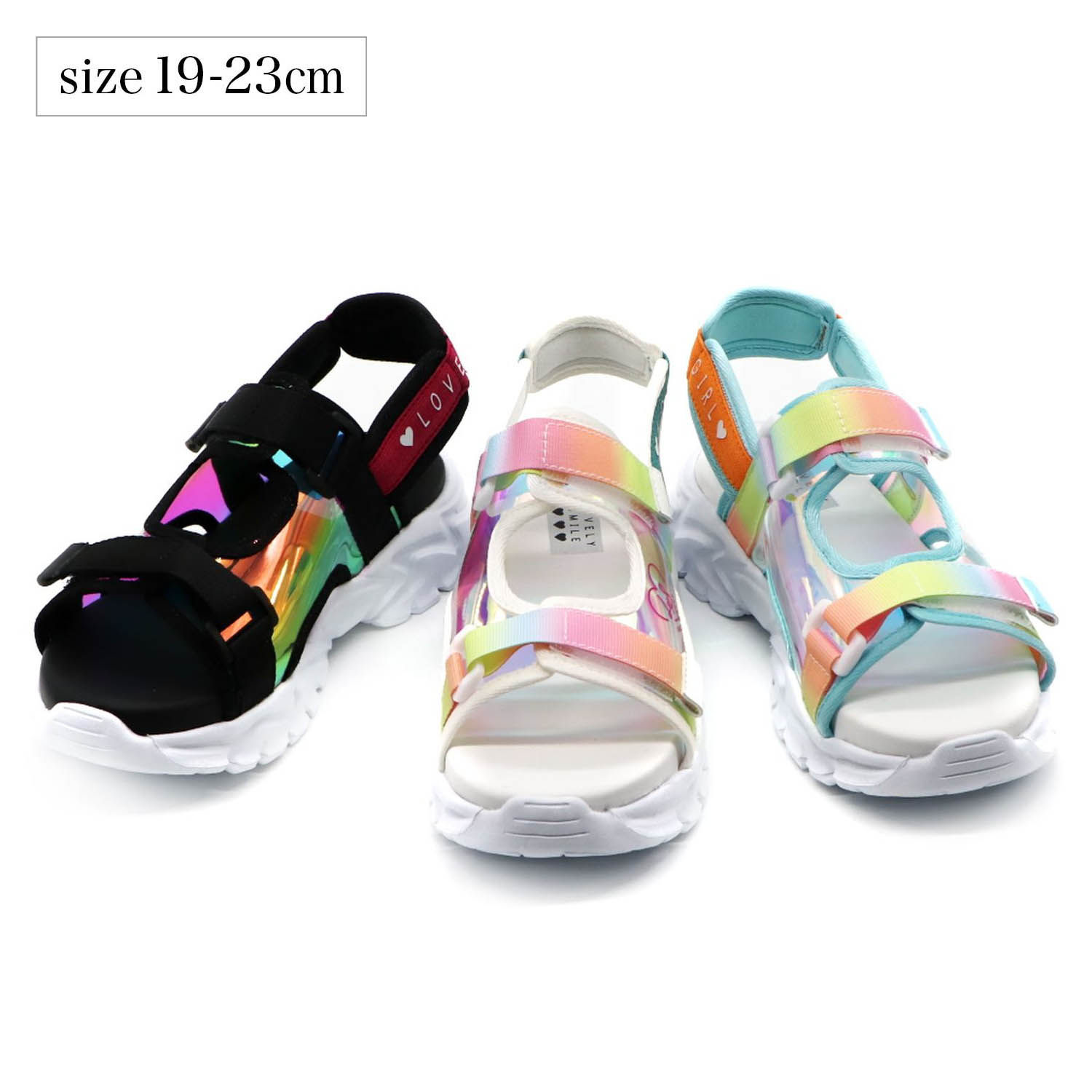 【ベルメゾン】キッズクリアスポーツサンダル 【子供靴】【キッズサンダル】