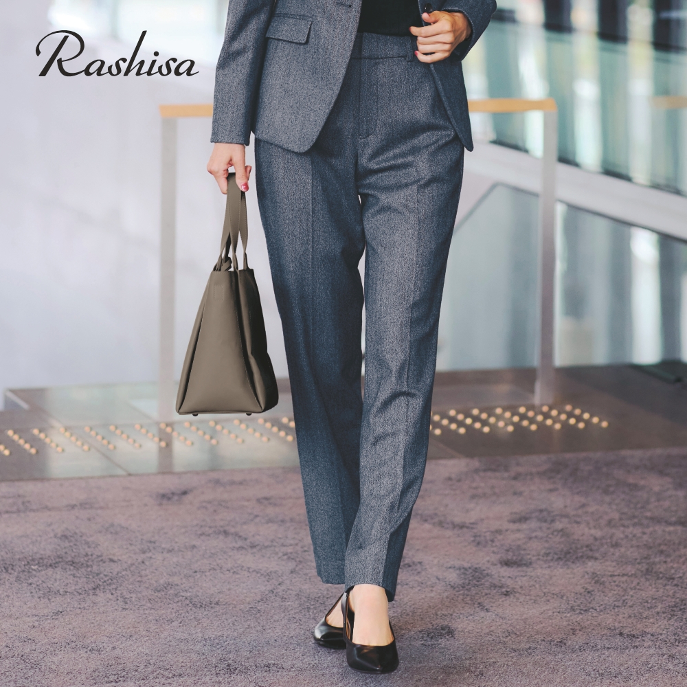 【ラシサ/Rashisa】ウールサキソニーテーパードパンツ【レギュラー 】