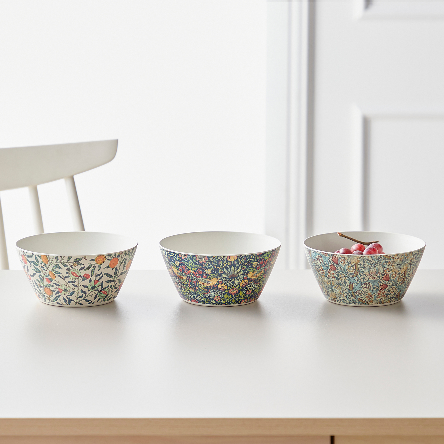 ウィリアム・モリスデザイン 割れにくい竹繊維のボウル バンブー素材のボウル3柄セット ウィリアム・モリスデザイン 割れにくい竹繊維のボウル バンブー素材のボウル3柄セット