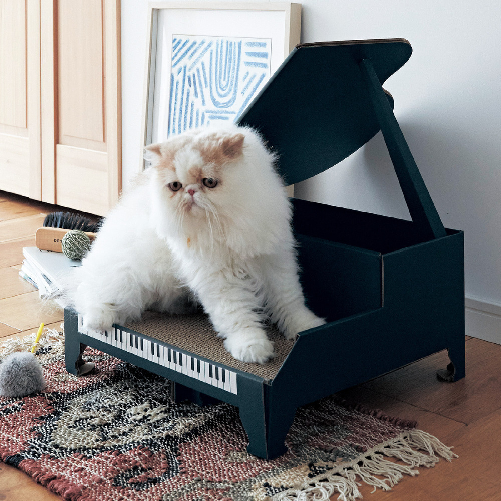 ピアノ型の爪とぎ にゃんこぐらんどピアノ 【ネコ用ダンボール製爪とぎ】 ピアノ型の爪とぎ にゃんこぐらんどピアノ 【ネコ用ダンボール製爪とぎ】