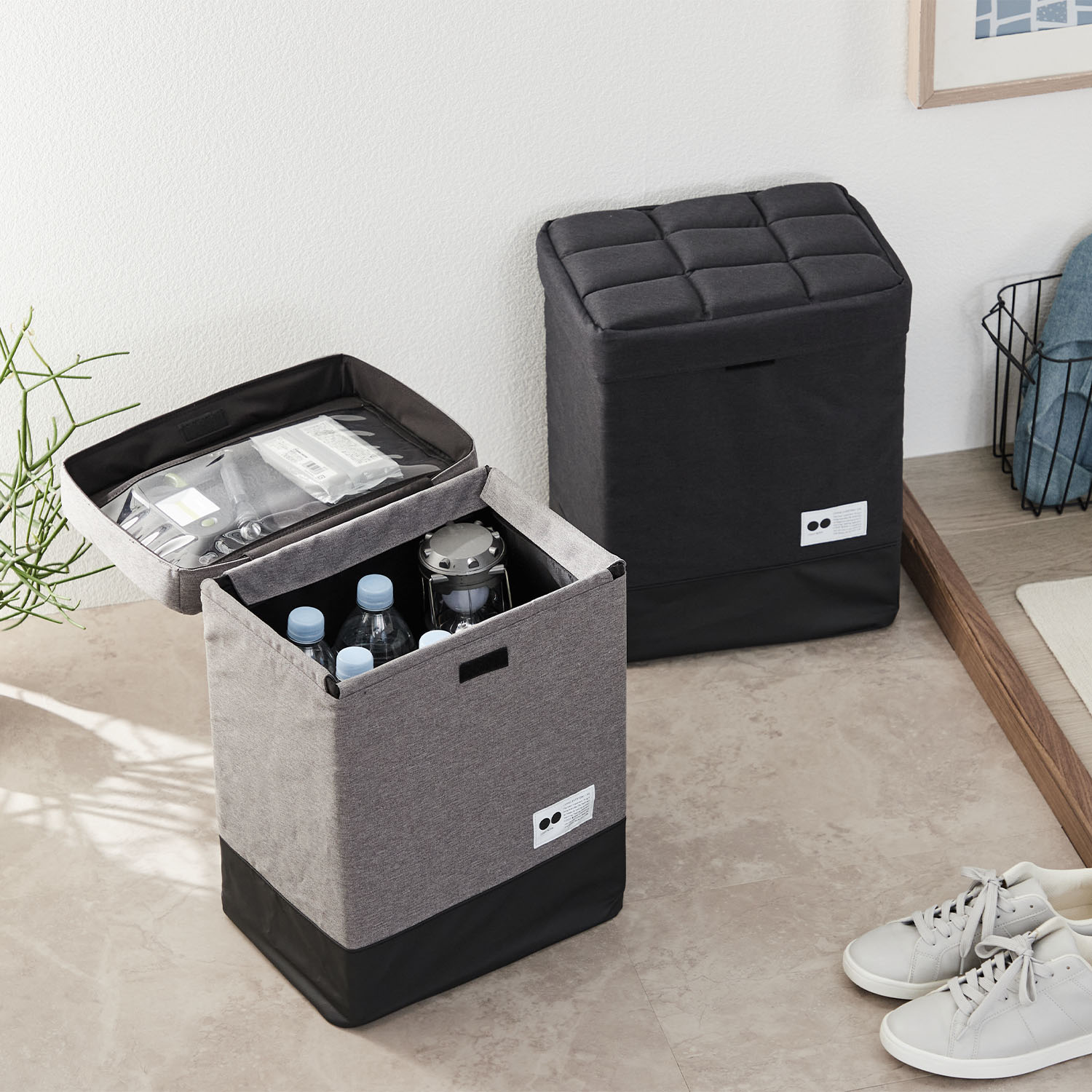 【ベルメゾン】防災 座れる玄関防災バッグ