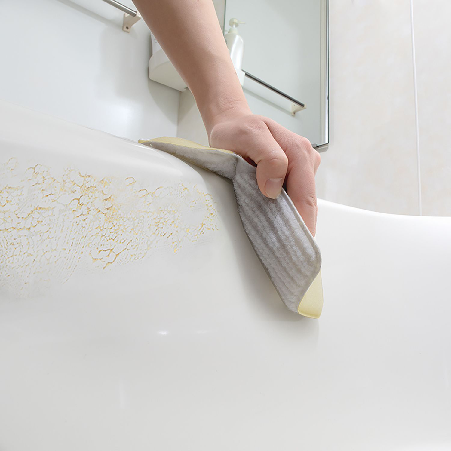 【びっくりフレッシュ】抗菌糸で作ったバスピカピカ3個セット 【洗剤いらず】【スポンジ/クリーナー】