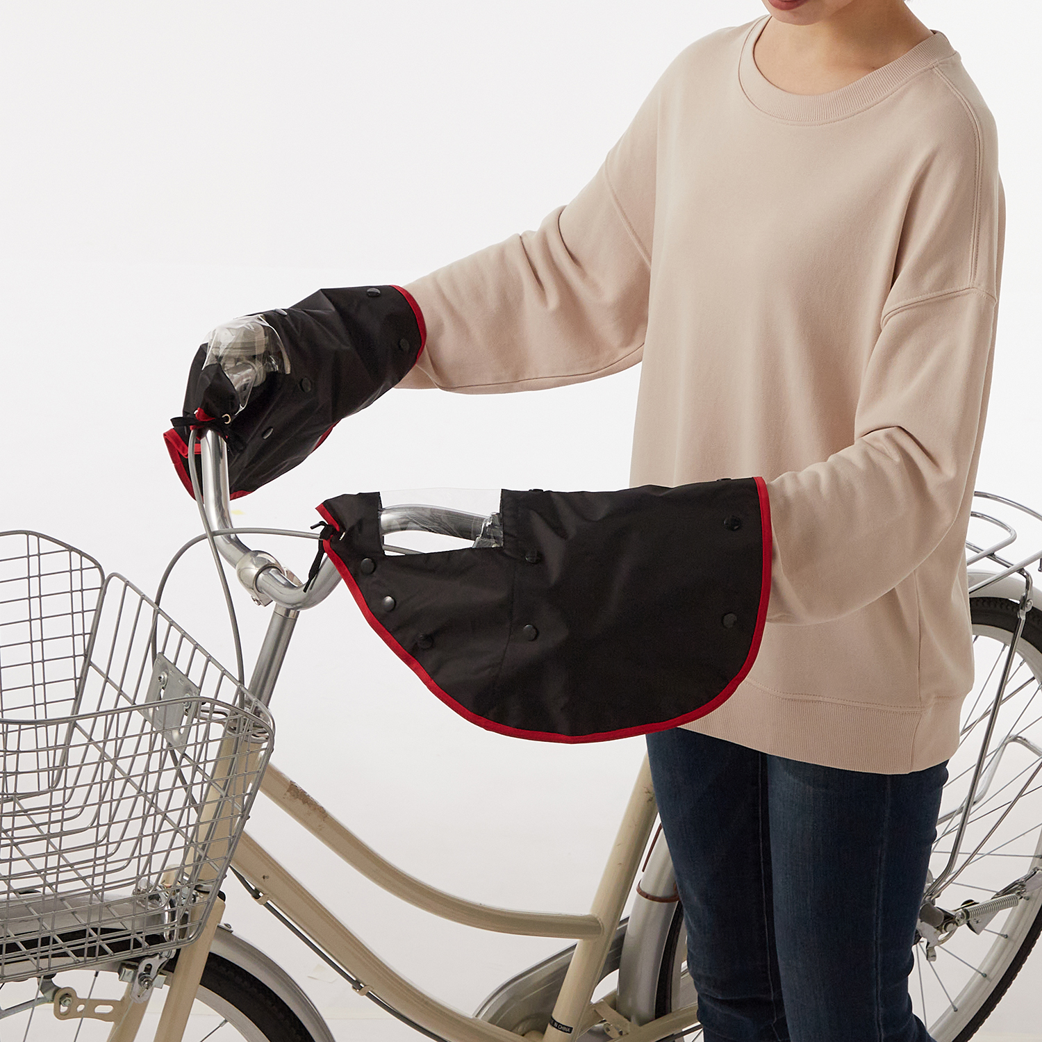 【ベルメゾン】【電動アシスト車対応】オールシーズン自転車ハンドルカバー